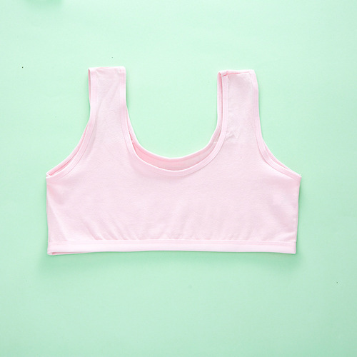 Girls' vest developmental underwear for primary and middle school students, 11-12 years old, cotton bra with cartoon designs for older girls
