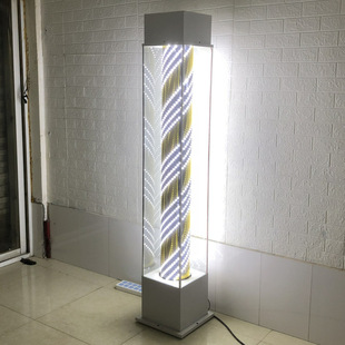 Beauty Salon Rotating Light Floor Light Box Hair Salon Sign Light Barber Shop Tempered Glass Super Bright Led Advertising Lantern