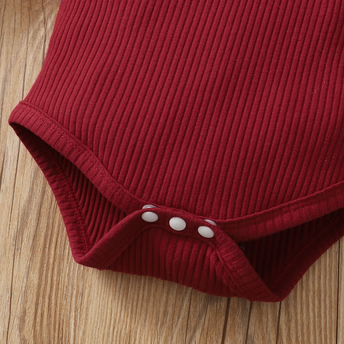 Fashion Pink Pit Strip Long Sleeve Romper Pants Turban Three Piece Set display picture 3