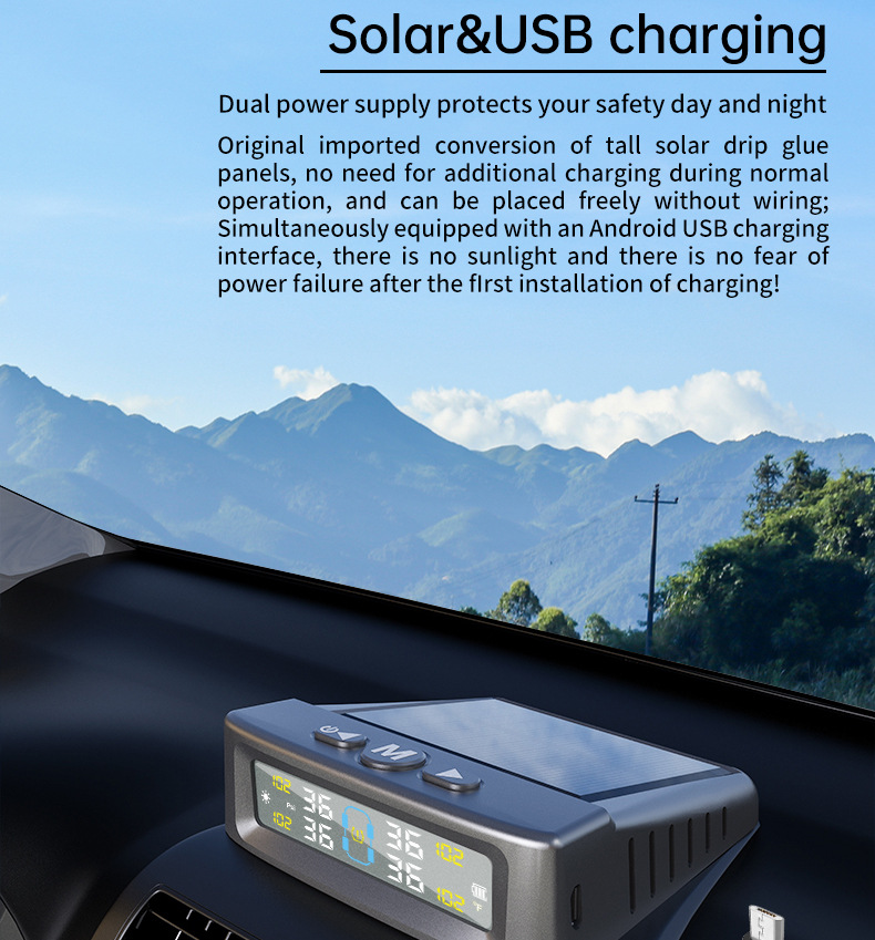 Car Tire Pressure Monitoring, Small Car Tire Pressure Monitor, Tpms, Tire Pressure Detection, Tire Pressure Sensor, Cross-Border E-Commerce