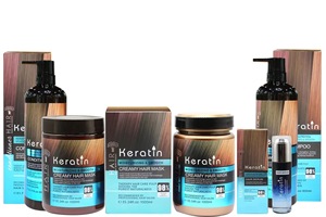 外单出口 Keratin角蛋白洗护 洗发水柔顺营养焗油修复干枯受损