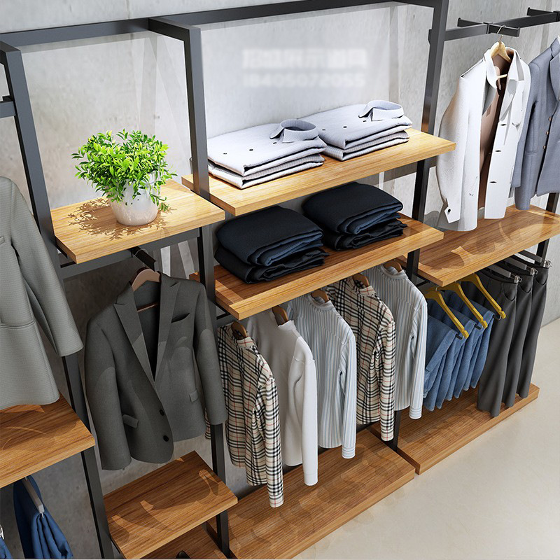 Tienda de ropa de gama alta soporte de exhibición de piso 2019 nueva marca de moda casual para hombres