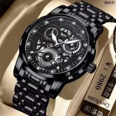 全自動機新品牌男士手錶防水男表陀飛輪夜光表鏤空鑲鑽男表