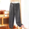 Jacquard pants dark gray