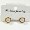 Live streaming basic jewelry doudou earrings women's light beads small earrings zircon drop oil alloy earrings