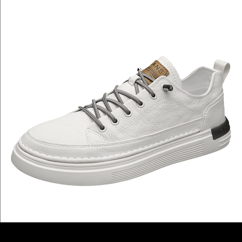 Nuevas zapatillas blancas sin cordones para hombre, zapatos casuales de trabajo, estilo coreano, de moda, de caña baja, resistentes al desgaste.