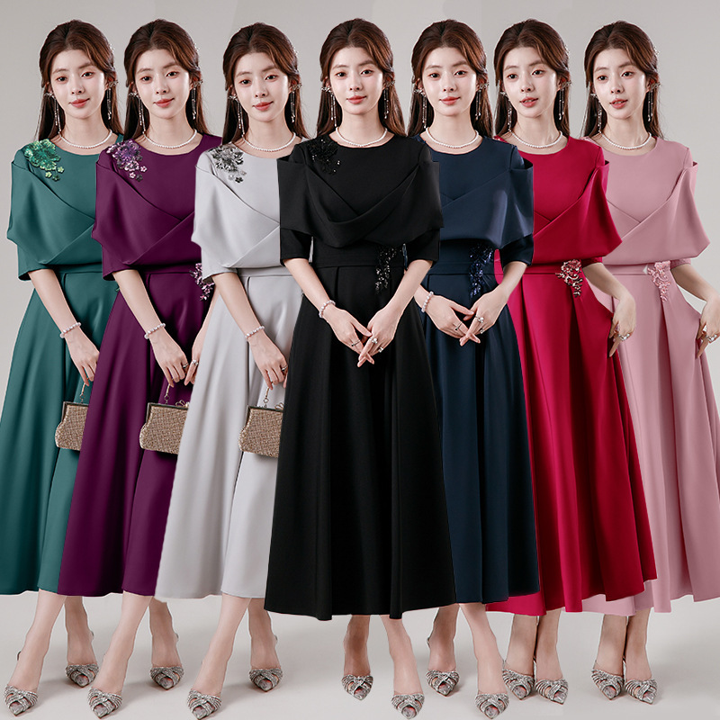 Young-Style Elegant and Fashionable Mother-In-Law Dress for Summer 2026, New Banquet Gown for Moms