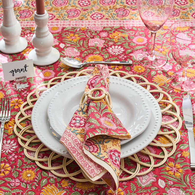 Suministro directo de fábrica al por mayor mantel tejido de ratán tapete de aislamiento antideslizante estilo pastoral decoración de bodas tapete de mesa posavasos