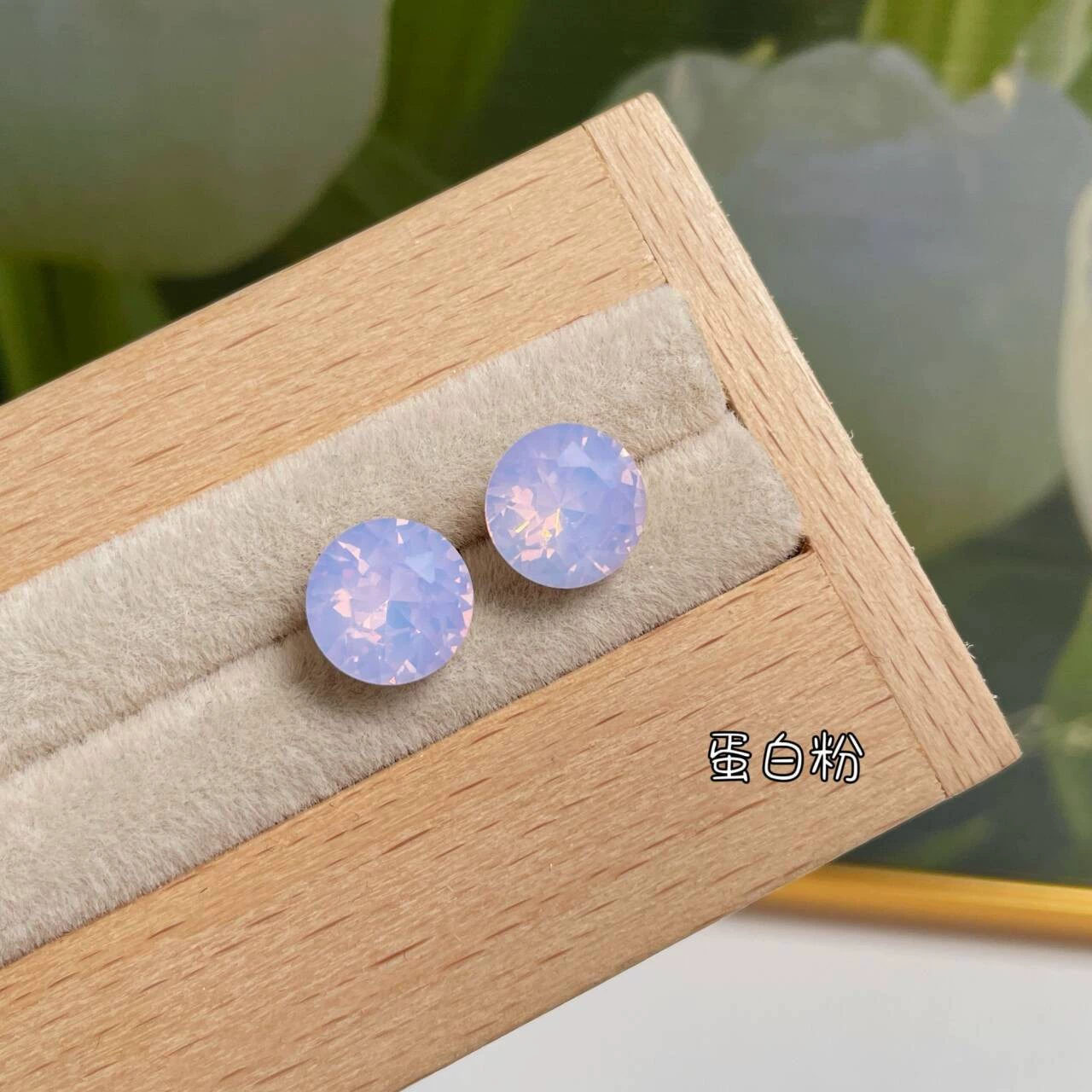 Stud Earrings (Millennium Rose) 8 mm rose‑cut zircon, straight‑pin and flat‑back screw options, assorted colors