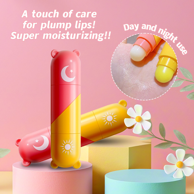 PCU Autumn/Winter Edition Heart-shaped Double-Head Moisturizing Lipstick, Heart-shaped Moisturizing Vaseline Anti-Cracking Healthy Children's Lipstick undefined