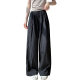 Ice Silk Yamamoto Pants Women's 2024 New High Waist Slimming Dose Loose Spring Autumn Summer Straight Sunscreen Casual Wide Leg Pants