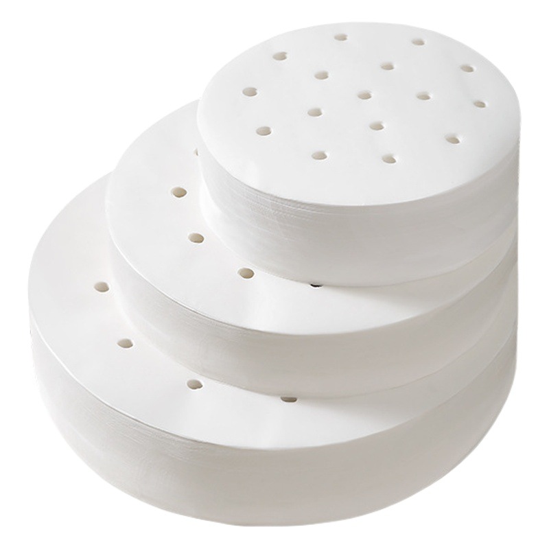 Steamer Paper Wholesale Small Steamed Bun Mat Paper Round Silicone Paper Non-Stick Steamed Bun Paper Mat Steamer Drawer Cloth Anti-Stick