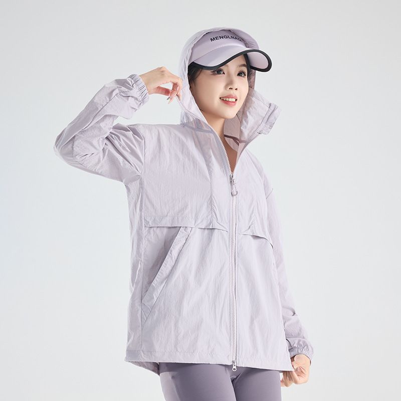 カンナの下で日焼け止めの服の女性の薄い通気性2025新型の日焼け止めの上着の男性の日焼け止めの上着のUPF100日焼け止めの服