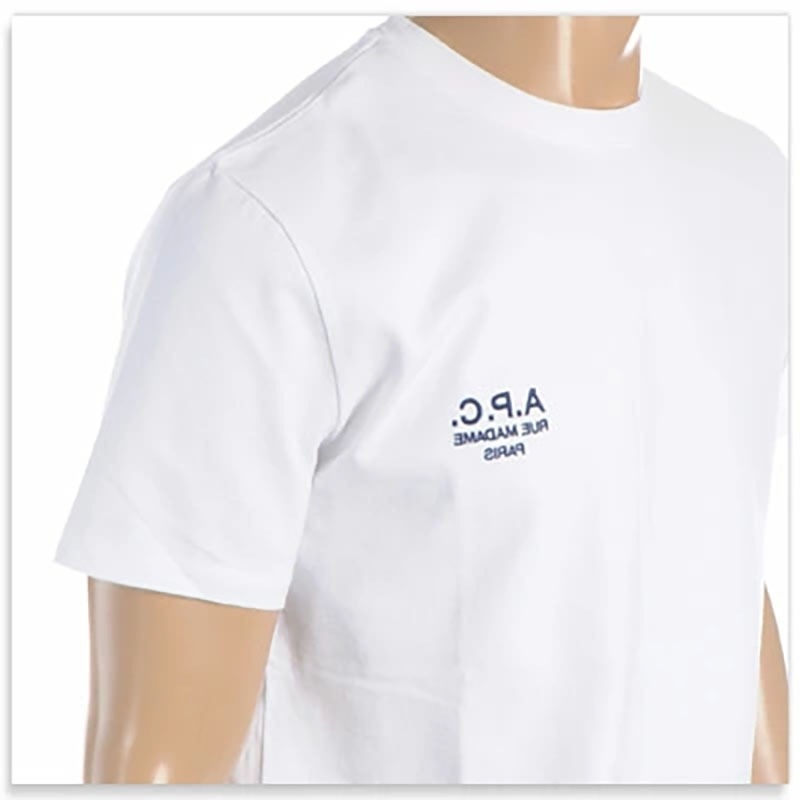 New Product Apc Japanese and Korean Popular Embroider Pattern Printing Normal Size T-Shirt Men and Women Couple Shirts