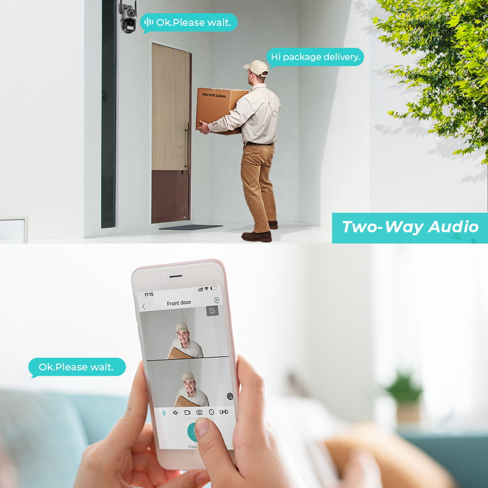 ICsee dış mekan kablosuz gözetleme kamerası ev Bluetooth bağlantısı HD kaliteli CCTV WiFi kamera