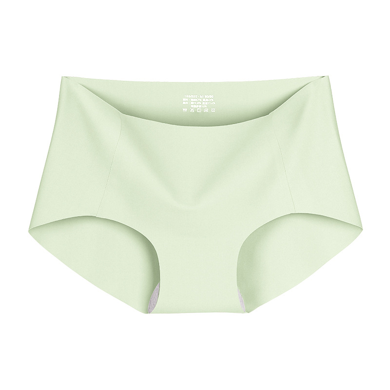 【33色】7A抗菌日本製アイスシルクミッドウエストシームレスショーツ女性用薄手モダールガールズショーツ