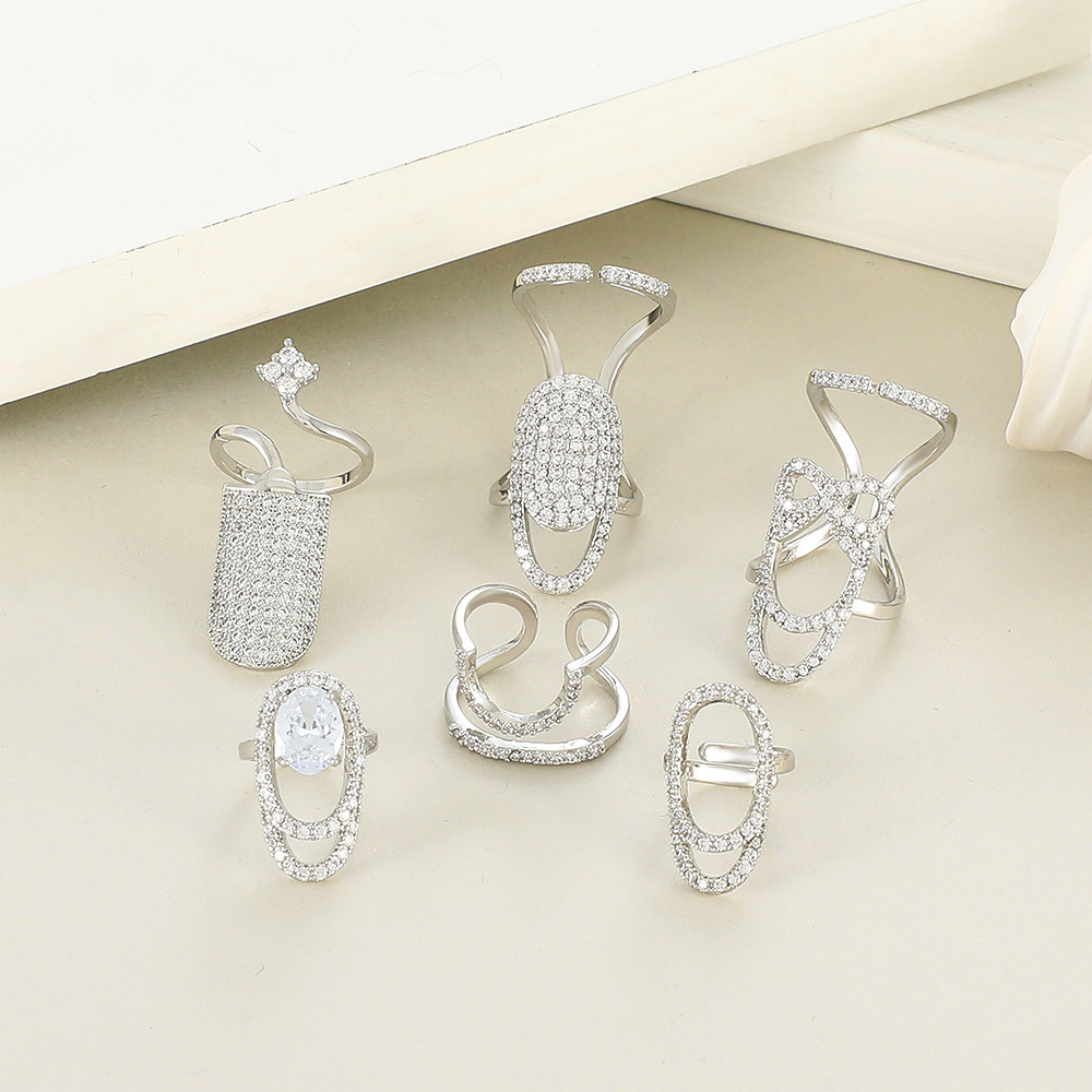 Geometric Nail Ring Set For Women Elegant Designer Accessory_voghion.com