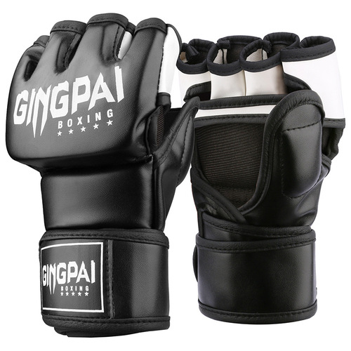 Half-finger boxing gloves for adults, men and women, five-finger breathable actual combat mma training gloves, sparring and fighting
