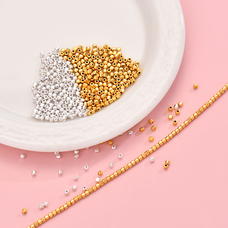 S925 pure silver sesame beads mini spacer beads for DIY bracelet, braided rope, starry sky necklace, rice grain loose bead accessories S925 pure silver sesame beads mini spacer beads for DIY bracelet, braided rope, starry sky necklace, rice grain loose bead accessories