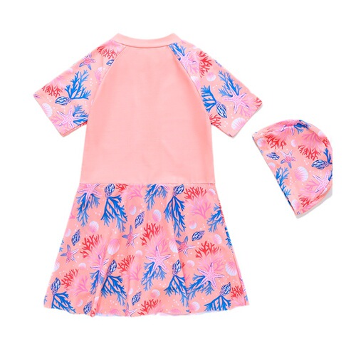 Coolmii Girls' Skirt Style Swimwear Little Girl Training Professional One-Piece Swimsuit Baby Girl Quick-Drying Sunscreen Swim Skirt Fashion 