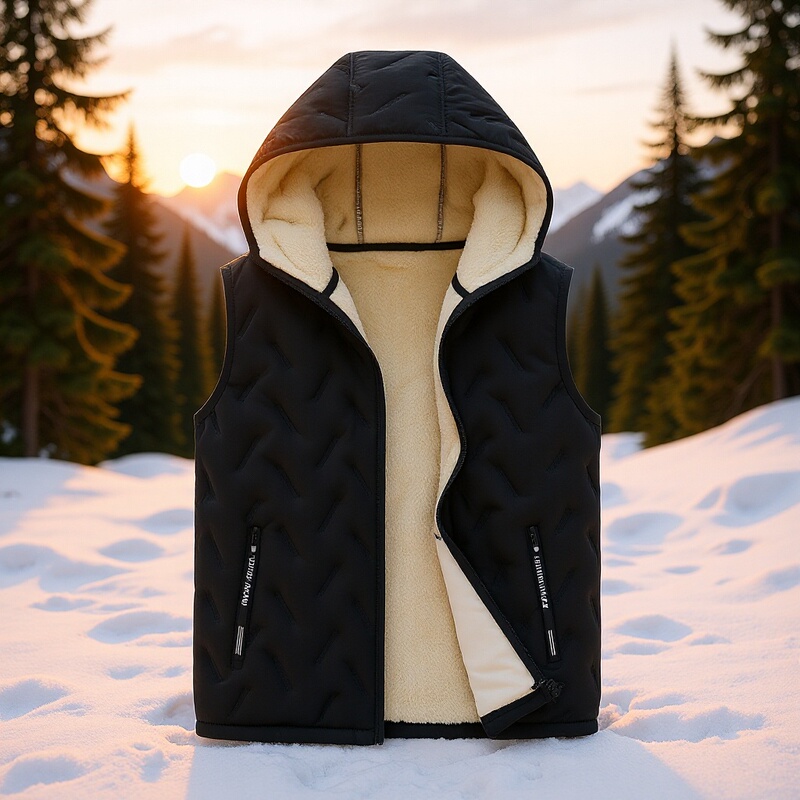 2026 New Style Casual Vest for Men, Large Size, Fleece-Lined, Winter Warm Workwear Vest 2026 New Style Casual Vest for Men, Large Size, Fleece-Lined, Winter Warm Workwear Vest