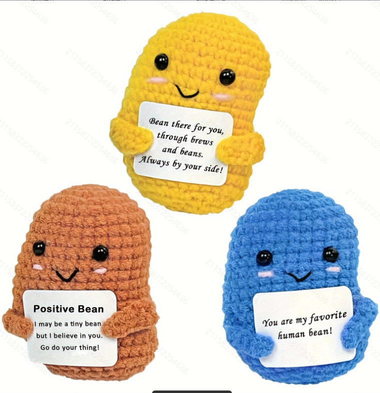 Transfronterizo al por mayor hecho a mano de punto de felpa de energía positiva de la patata emocional vegetal adornos de frutas de juguete pequeño regalo