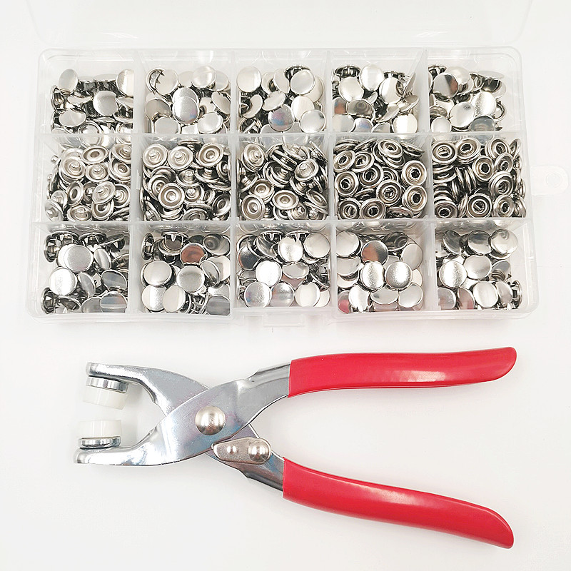 Color sólido de cinco garras para bebés con botones de metal oscuros sin costura de clavos de clavos de cuatro cierre de cinco agarres