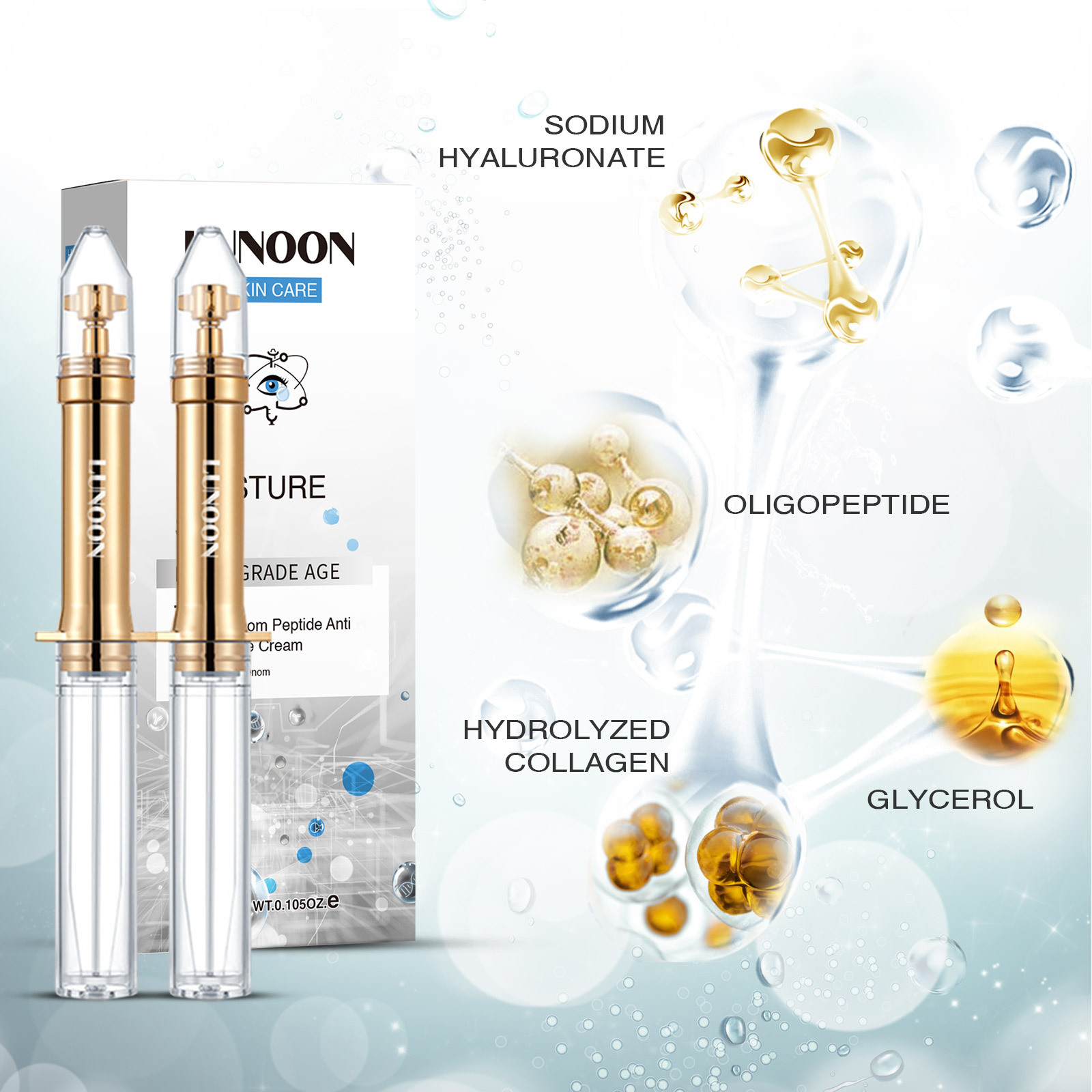 LUNOON修护眼霜淡化细纹滋润肌肤补水眼霜紧致去眼袋眼部护理-阿里巴巴