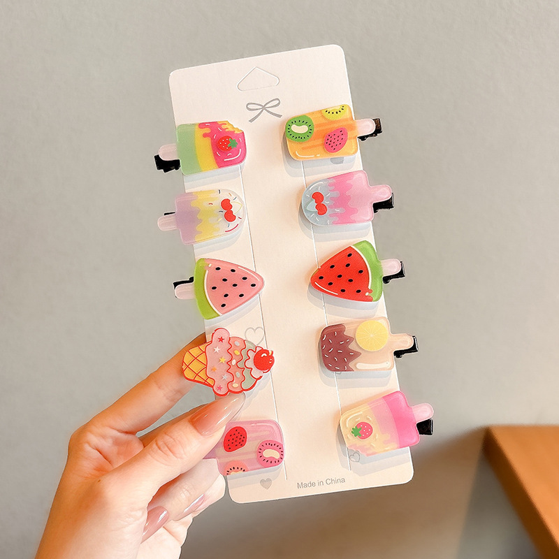 Clip de cabello de dibujos animados para bebés, cabello de bebés poco no lesiones, clip de cabello fetal, clip de tela para niñas, clip de cabello de sudor roto, adornamiento para el cabello