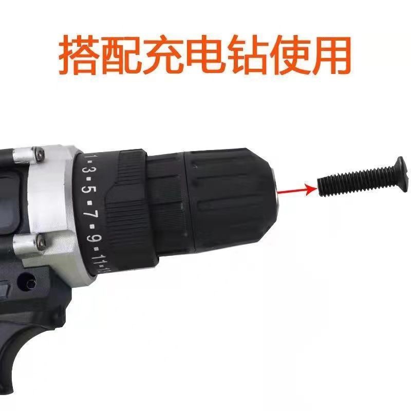 Adaptación de taladro de mano de diente inverso, taladro de carga Rosith, taladro de tornillo inverso, taladro de tornillo inverso, taladro de tornillo de abrazadera, accesorios de tornillo