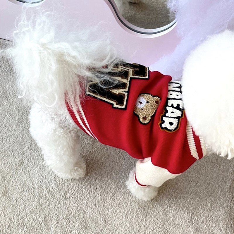 比心ペットニットセーター比熊テディ猫猫博美雪納瑞小型犬犬服秋冬|undefined