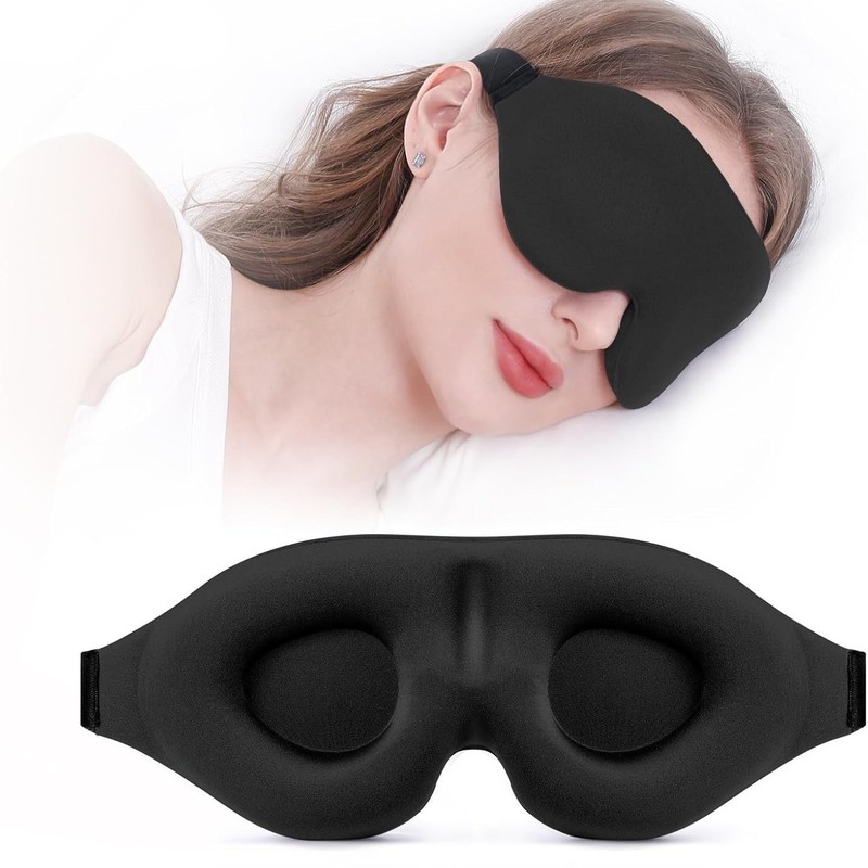 跨境3D全遮光侧睡眼罩记忆棉零压感立体可调带旅行睡眠瑜伽护眼罩|undefined