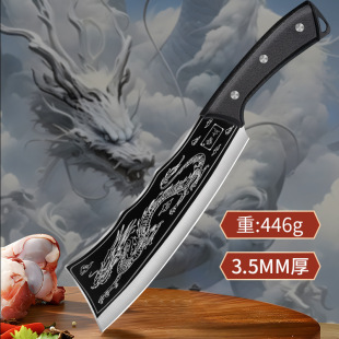 Pure handmade butcher's dragon knife bone knife super fast household knife handmade wood stainless steel sharp kitchen knife bone cutter
