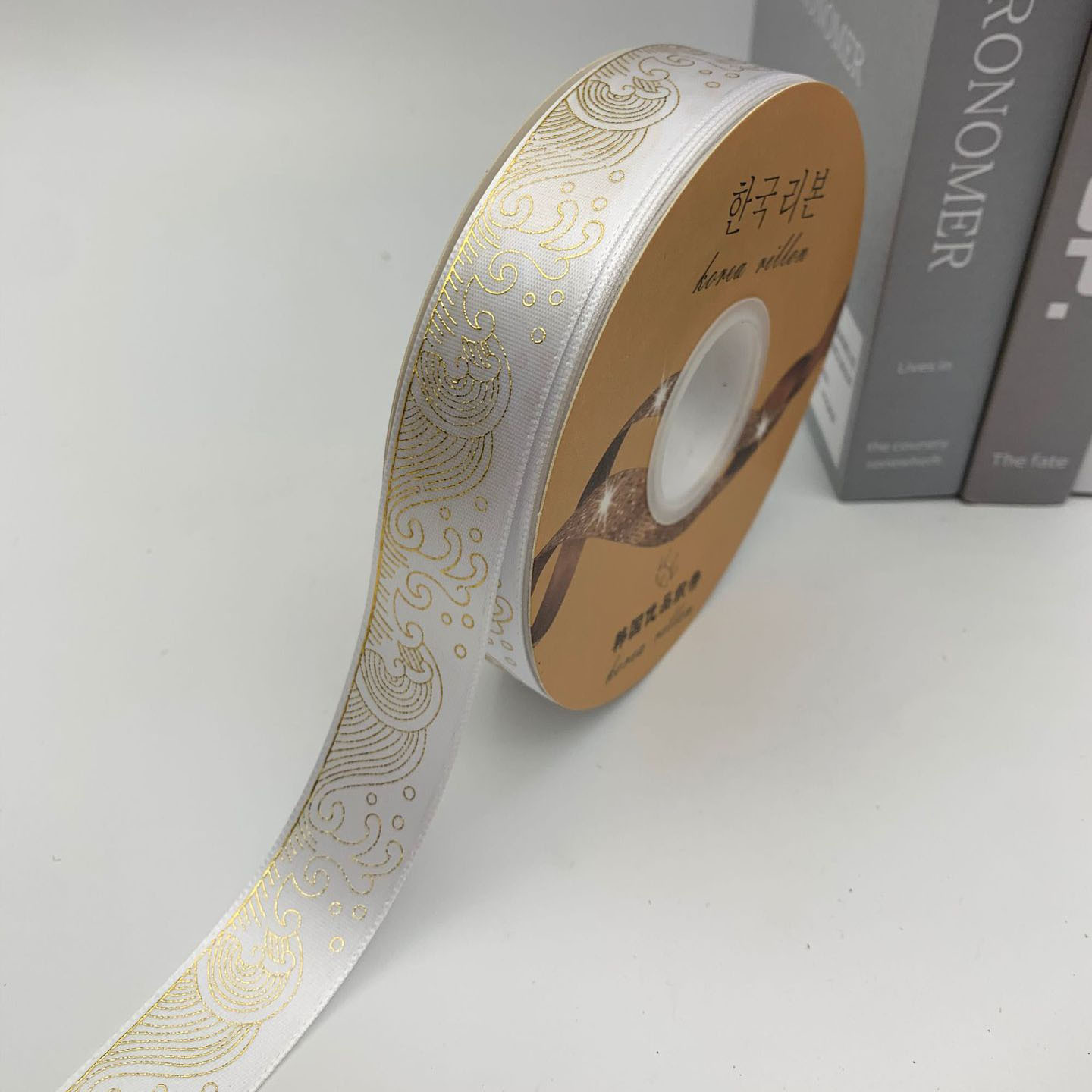 Nuevo dorado cinta vintage mar onda hecha a mano caja de regalo embalaje 2,5 cm bar soporte cinta al por mayor