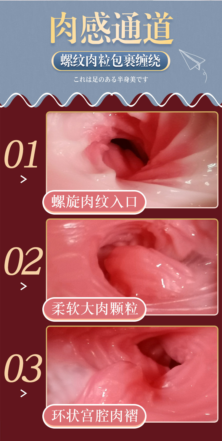Jiuai Male Masturbator Cup TPE Inverted Mold Manual Adult Toy — detail image 3