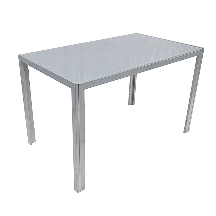 Mesa de comedor de vidrio templado amazónico de exportación mesa de comedor casera simple mesa de negociación mesa de comedor de vidrio