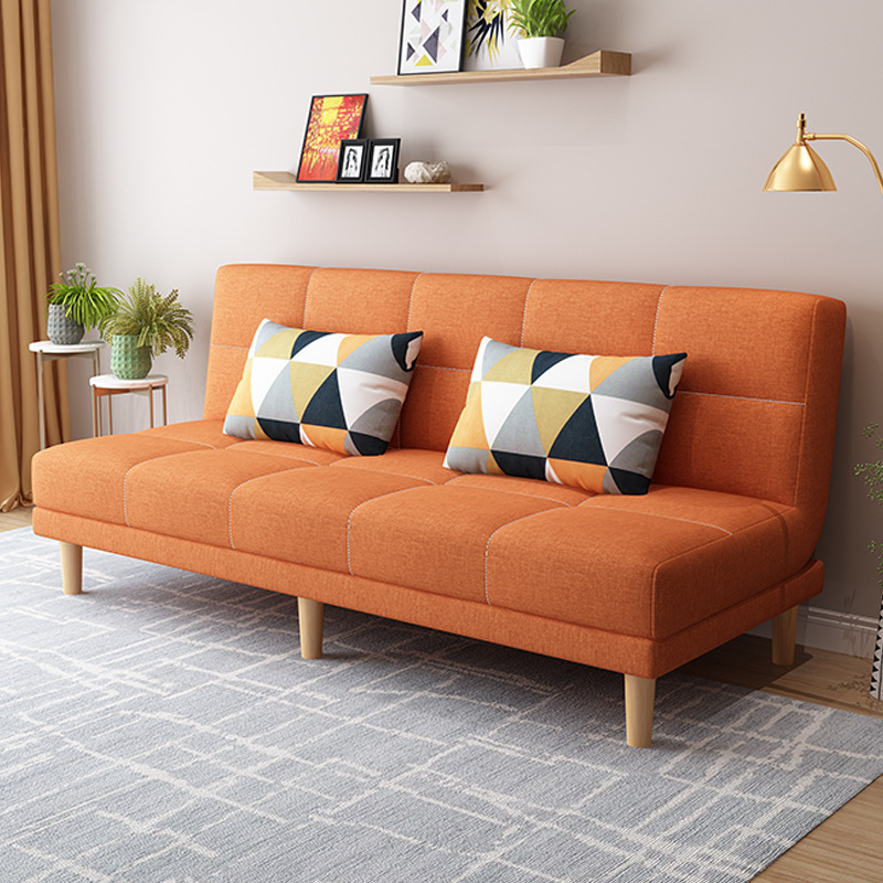 Fábrica directa sofá de piel de gato garra sala de estar pequeña casa de alquiler tienda de ropa doble plegable multifuncional dos