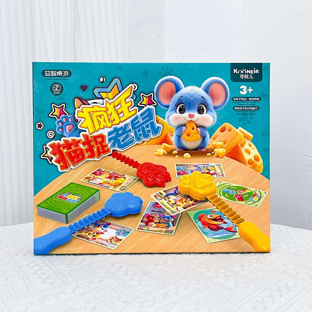 Juguetes educativos para niños para juegos de mesa Crazy Cat and Mouse Card Actuación Interacción entre padres e hijos Instituciones de educación y capacitación Regalo de acompañamiento