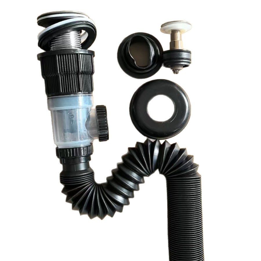 Baño lavabo tubería de drenaje lavabo tubería de drenaje contra el olor de retorno artefacto de la mesa accesorios de drenaje conjunto completo