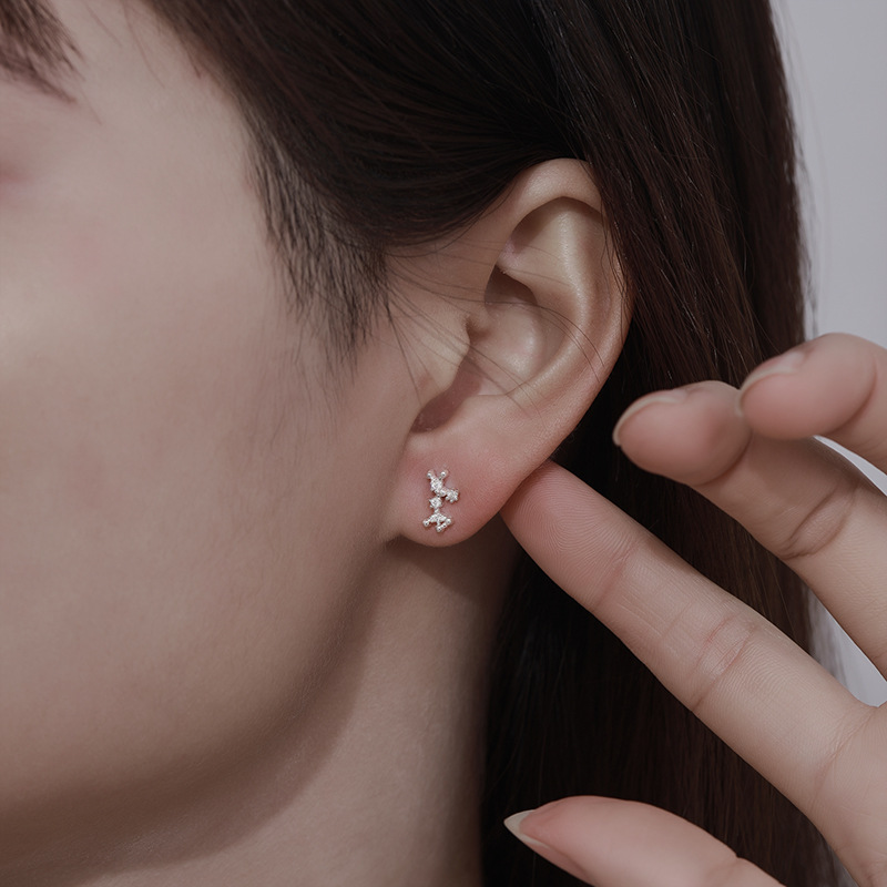 6g Weight Earrings Event & Party Supplies Rhinestones Inlay Material Ear Studs Classification 1 Pair Quantity Holiday Occasion 925 Sterling Silver Material Constellation Pattern Women'S Gender Fashion Style 1 Pair 925 Sterling Silver Rhinestones Constellation Ear Studs 6