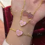 字母新款爱心滴油项链