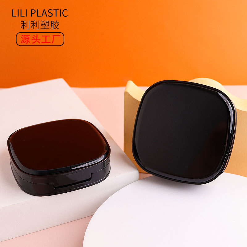 Shantou Lili Factory Square Flip-Top Powder Compact Box Makeup Packaging Material Single-Slot Blush Highlighter Box Cosmetic Empty Box Shantou Lili Factory Square Flip-Top Powder Compact Box Makeup Packaging Material Single-Slot Blush Highlighter Box Cosmetic Empty Box