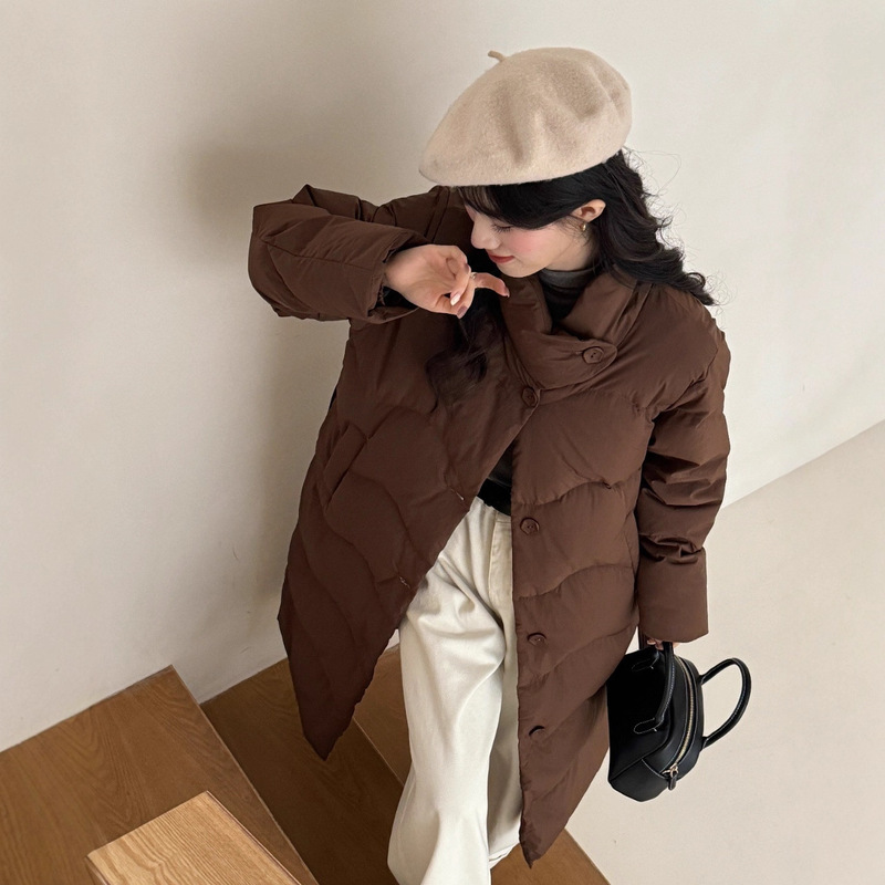 2025 Korean Design Belt Style down Jacket Women's Long Winter New White Duck down Warm Thickeneded Jacket 2025 Korean Design Belt Style down Jacket Women's Long Winter New White Duck down Warm Thickeneded Jacket