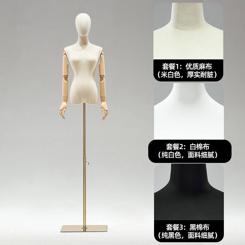 Maniquíes de medio cuerpo para tienda de ropa femenina, perchas para maniquíes, modelos de cuerpo humano artificiales, lencería, vestido de novia, soporte de exhibición para escaparate