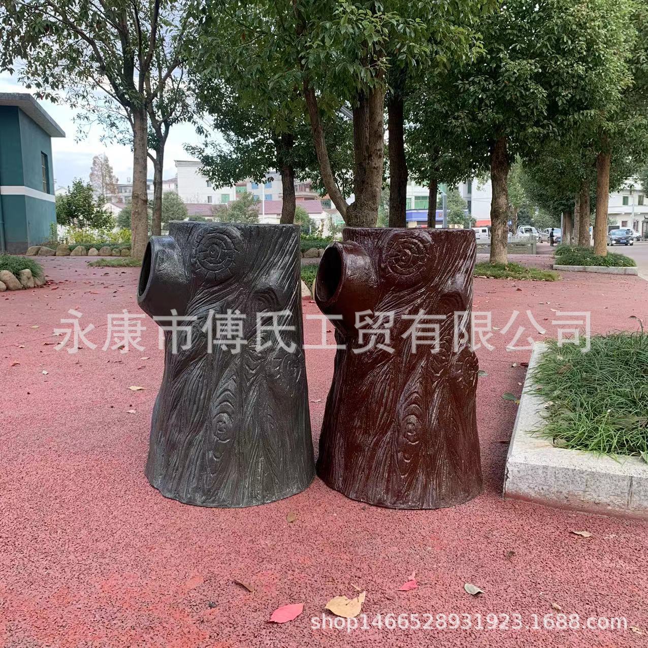 玻璃钢垃圾桶厂家直销高仿真树桩垃圾桶 户外垃圾桶 果皮箱