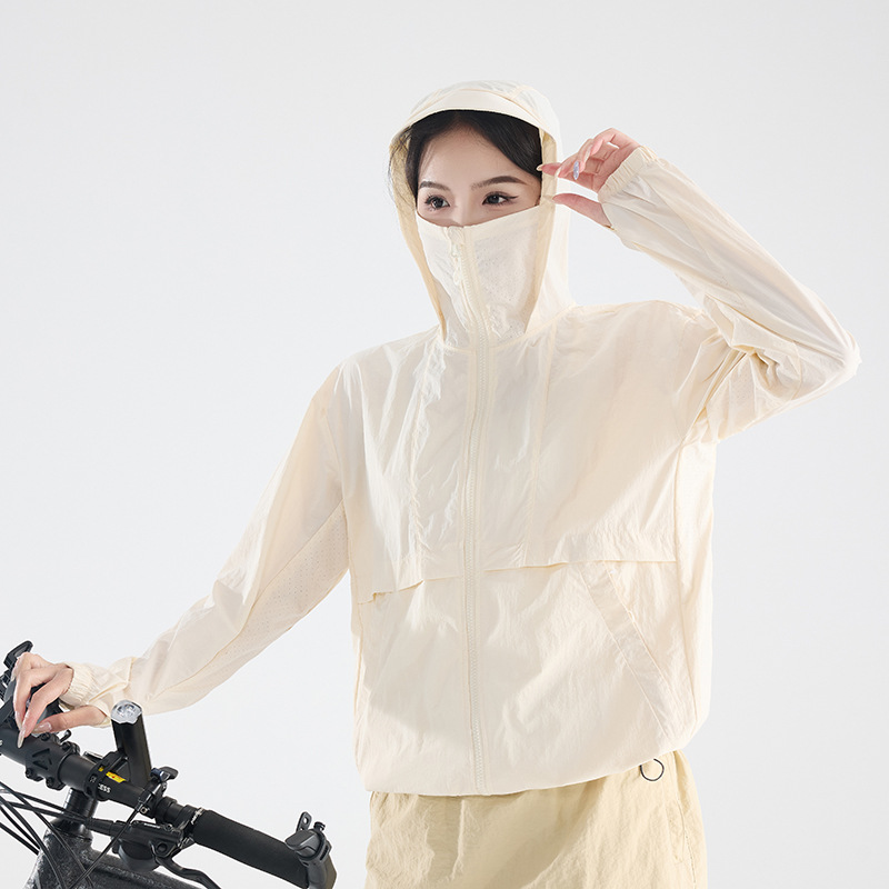 カンナの下で日焼け止めの服の女性の薄い通気性2025新型の日焼け止めの上着の男性の日焼け止めの上着のUPF100日焼け止めの服