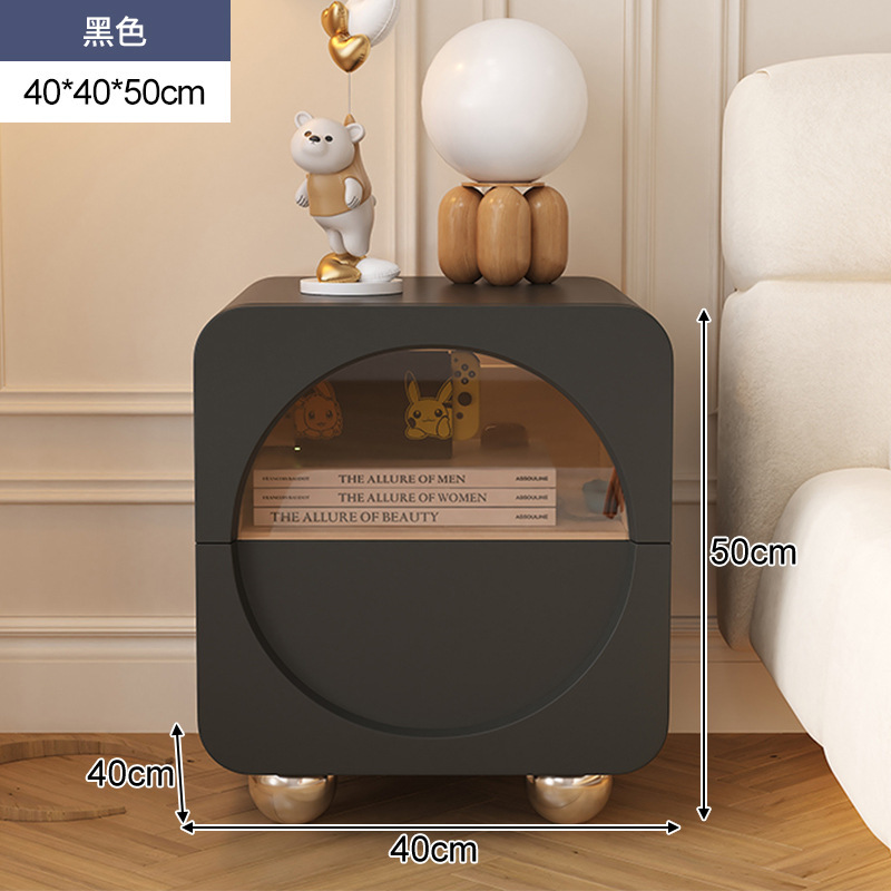 Estilo crema mesita de noche luz dormitorio de lujo simple moderno diseñador creativo de madera maciza pequeñas niñas mesita de noche