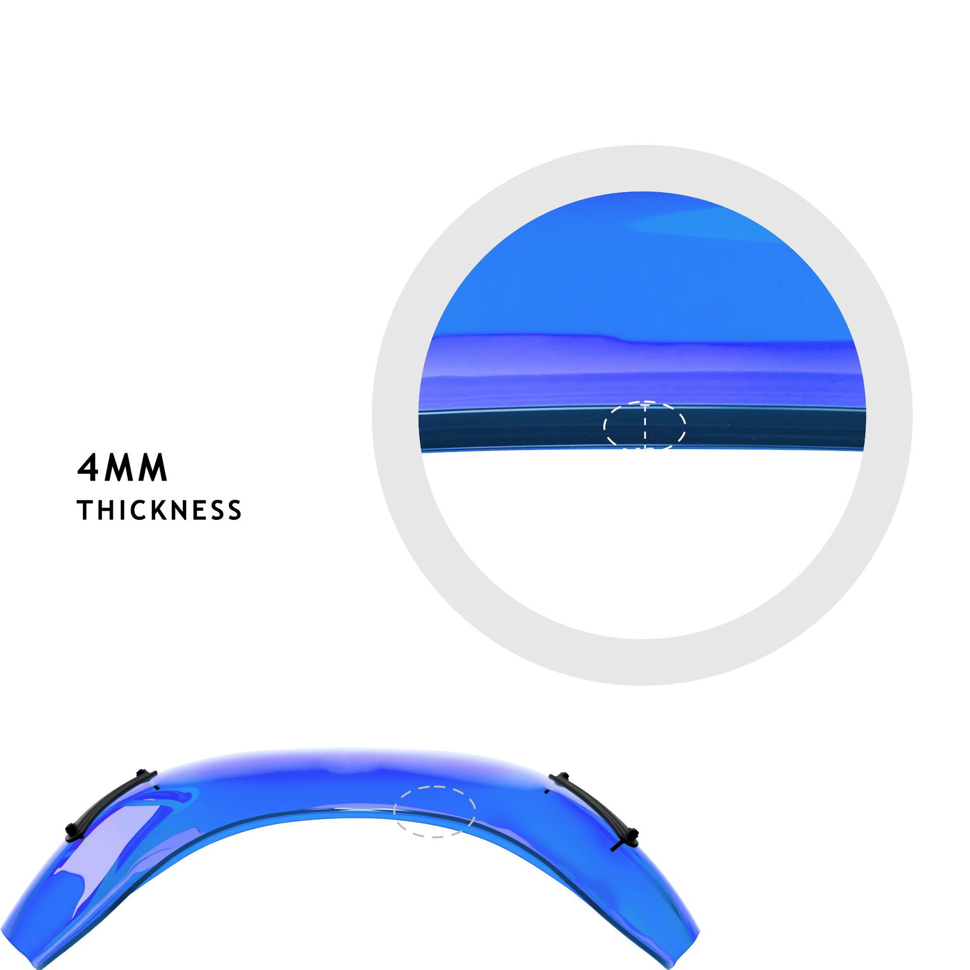 Harley 23.5-26 Road Glide 10inch Pc Material Windshield, Available in Multiple Colors