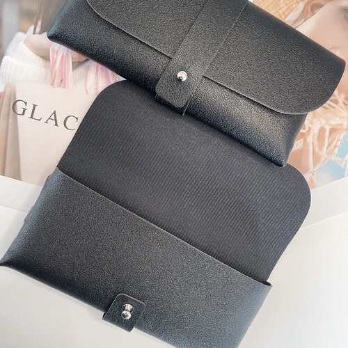 Stylish and simple glasses case with studs nubuck leather glasses bag sunglasses case handbag style sunglasses case