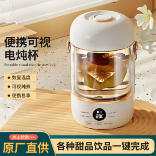 Intelligent Health Pot Portable Electric Stew Cup Household Multifunctional Mini Porridge Soup Small Electric Stew Visual Electric Stew Pot